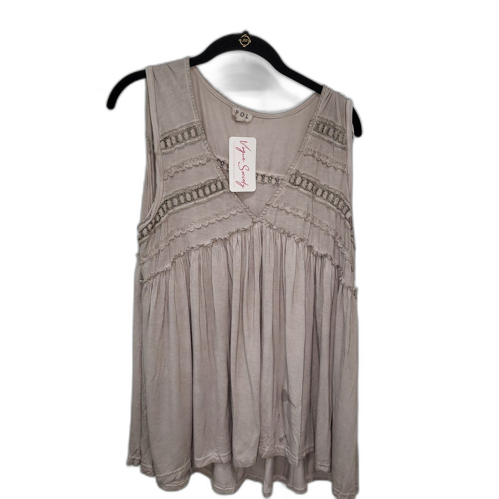 NEW Women's Taupe Sleeveless Top